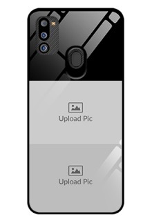 Galaxy M21 2021 Edition 2 Images on Glass Phone Cover