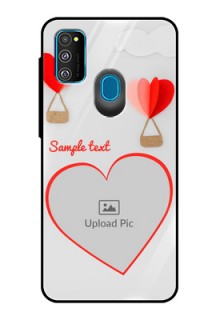 Galaxy M21 Custom Glass Mobile Case  - Parachute Love Design