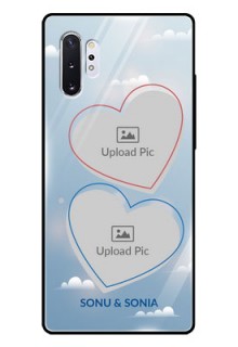 Samsung Galaxy Note 10 Plus Custom Glass Mobile Case  - Blue Color Couple Design 