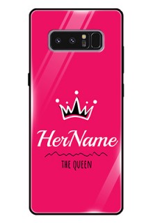 Galaxy Note 8 Glass Phone Case Queen with Name