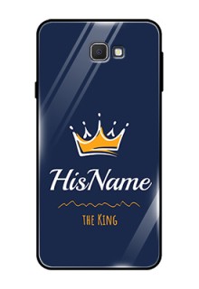 Galaxy On7 Prime Glass Phone Case King with Name