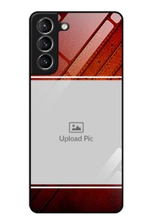 Galaxy S21 Personalized Glass Phone Case  - Leather Phone Case Design