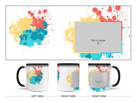 Multiple Colours Design On Magic Black Mug Multiple Colours Design On Magic Black Mug