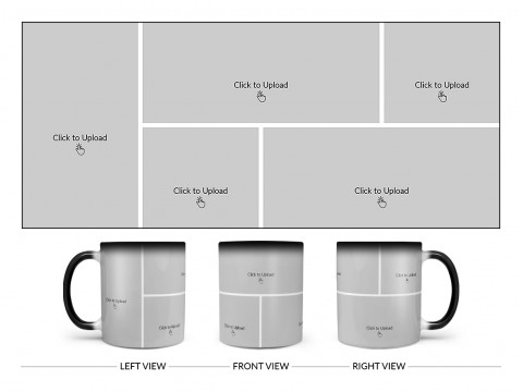 5 Pic Upload Design For Any Occasions & Event Design On Magic Black Mug 5 Pic Upload Design For Any Occasions & Event Design On Magic Black Mug