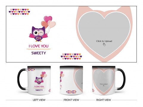 Love Proposal Bird Design On Magic Black Mug Love Proposal Bird Design On Magic Black Mug