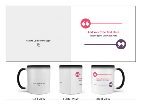 Corporate Mug With Custom Message Design On Magic Black Mug