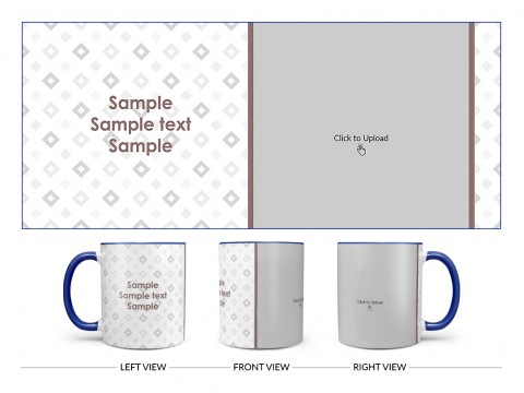 Tilted Square Pattern Background Design On Dual Tone Blue Mug Tilted Square Pattern Background Design On Dual Tone Blue Mug