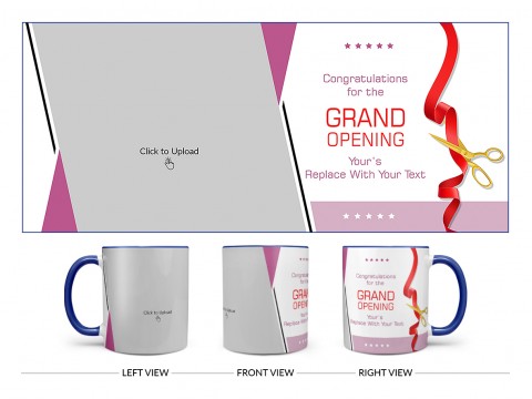 Congratulations Design On Dual Tone Blue Mug