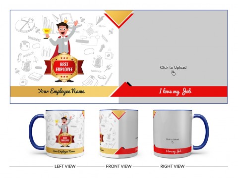 Best Employee Design On Dual Tone Blue Mug
