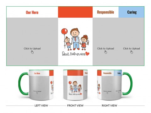 Best Dad Ever Design On Dual Tone Green Mug
