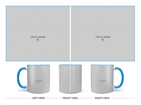 2 Large Pic Upload Design For Any Occasions & Event Design On Dual Tone Sky Blue Mug 2 Large Pic Upload Design For Any Occasions & Event Design On Dual Tone Sky Blue Mug