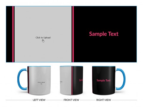Black Background With Square Pic Upload Design On Dual Tone Sky Blue Mug Black Background With Square Pic Upload Design On Dual Tone Sky Blue Mug