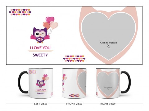 Love Proposal Bird Design On Dual Tone Black Mug Love Proposal Bird Design On Dual Tone Black Mug