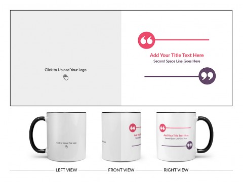 Corporate Mug With Custom Message Design On Dual Tone Black Mug