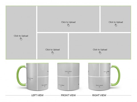 5 Pic Upload Design For Any Occasions & Event Design On Dual Tone Light Green Mug 5 Pic Upload Design For Any Occasions & Event Design On Dual Tone Light Green Mug