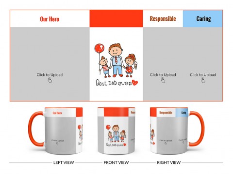 Best Dad Ever Design On Dual Tone Orange Mug