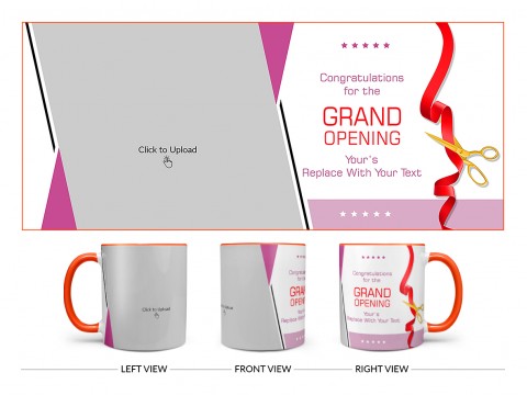 Congratulations Design On Dual Tone Orange Mug