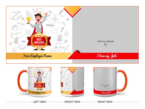 Best Employee Design On Dual Tone Orange Mug