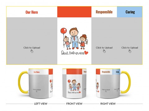 Best Dad Ever Design On Dual Tone Yellow Mug Best Dad Ever Design On Dual Tone Yellow Mug