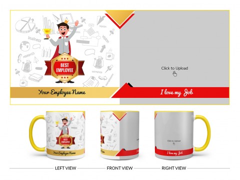 Best Employee Design On Dual Tone Yellow Mug Best Employee Design On Dual Tone Yellow Mug