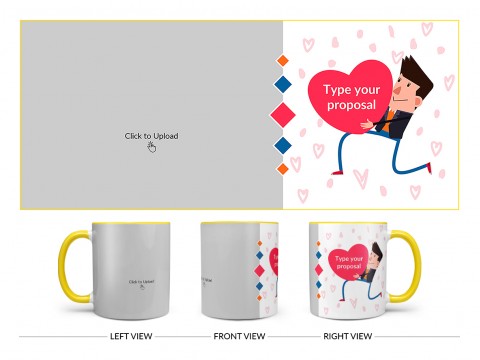 Proposal Design On Dual Tone Yellow Mug