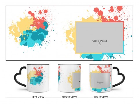 Multiple Colours Design On Love Handle Dual Tone Black Mug Multiple Colours Design On Love Handle Dual Tone Black Mug