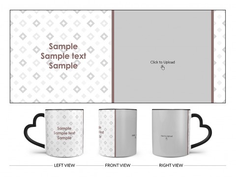 Tilted Square Pattern Background Design On Love Handle Dual Tone Black Mug Tilted Square Pattern Background Design On Love Handle Dual Tone Black Mug