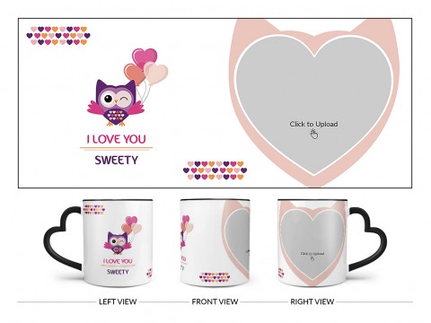 Love Proposal Bird Design On Love Handle Dual Tone Black Mug Love Proposal Bird Design On Love Handle Dual Tone Black Mug