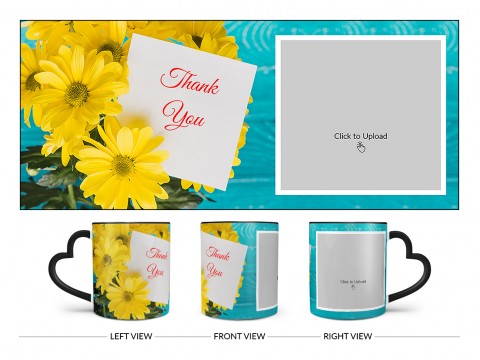 Thank You Design On Love Handle Dual Tone Black Mug Thank You Design On Love Handle Dual Tone Black Mug