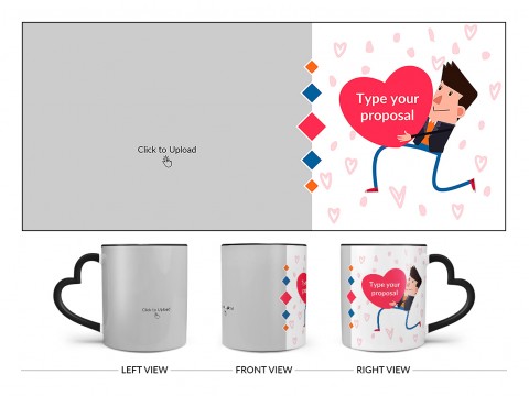 Proposal Design On Love Handle Dual Tone Black Mug Proposal Design On Love Handle Dual Tone Black Mug