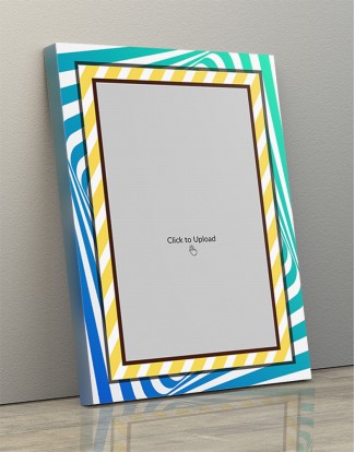 Photo Canvas Frames 10x14 - Spiral With Brown Color Frame Design