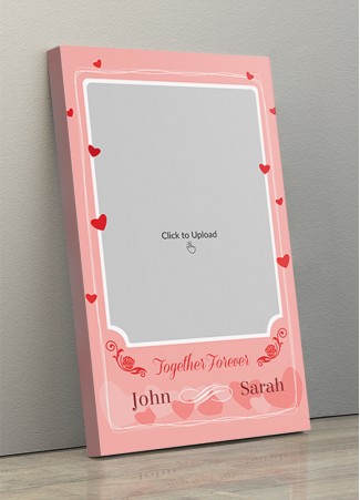 Photo Canvas Frames 10x17 - Together Forever With Love Symbols Frame Design