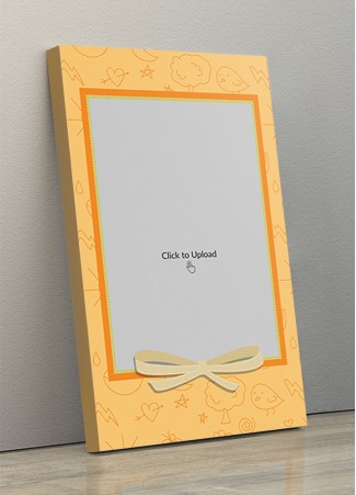 Photo Canvas Frames 10x17 - Orange Frame With A Ribbon Design