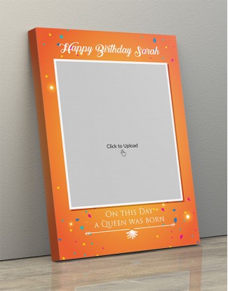 Photo Canvas Frames 12x17 - Birthday Wishes With Confetti Design Photo Canvas Frames 12x17 - Birthday Wishes With Confetti Design