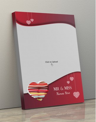 Photo Canvas Frames 12x17 - Hanging Hearts Design Photo Canvas Frames 12x17 - Hanging Hearts Design