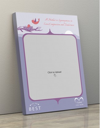 Photo Canvas Frames 12x17 - Birds Nest With Best Mom Quotation Design Photo Canvas Frames 12x17 - Birds Nest With Best Mom Quotation Design