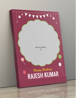 Photo Canvas Frames 12x17 - Birthday Wishes With Hanging Gifts And Balloons Design Photo Canvas Frames 12x17 - Birthday Wishes With Hanging Gifts And Balloons Design