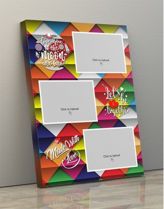 Photo Canvas Frames 12x17 - Let's Be Together With Abstract Backgroud Design Photo Canvas Frames 12x17 - Let's Be Together With Abstract Backgroud Design