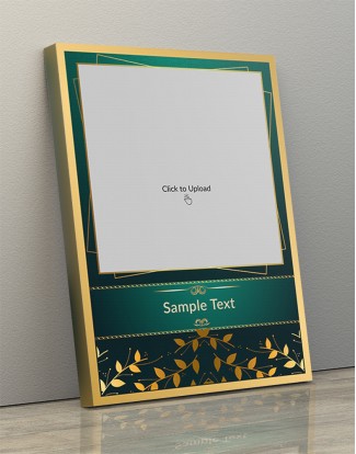 Photo Canvas Frames 12x17 - Golden Leaves With Golden Frame Design Photo Canvas Frames 12x17 - Golden Leaves With Golden Frame Design