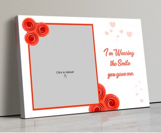 Photo Canvas Frames 14x10 - Orange Flowers With Quotation Design