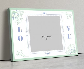 Photo Canvas Frames 14x10 - Vintage Frame With Florals Design