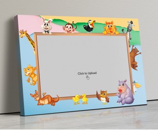 Photo Canvas Frames 14x10 - Cartoon Animals Frame Design