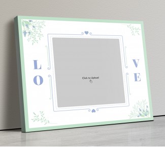 Photo Canvas Frames 14x12 - Vintage Frame With Florals Design