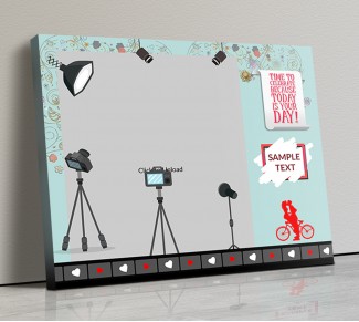 Photo Canvas Frames 14x12 - Light's Camera Action  Design