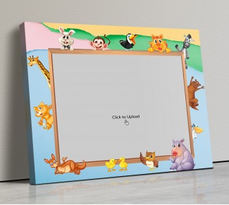 Photo Canvas Frames 14x12 - Cartoon Animals Frame Design