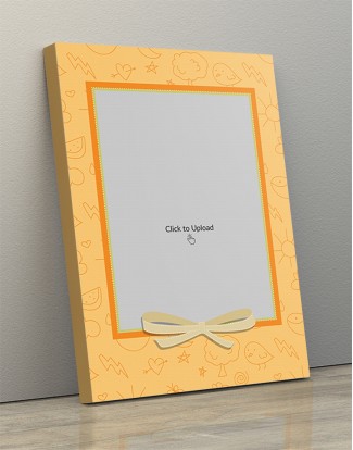 Photo Canvas Frames 14x20 - Orange Frame With A Ribbon Design