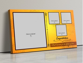 Photo Canvas Frames 17x10 - Lifetime Of Love Wishes With Traditional Background Design Photo Canvas Frames 17x10 - Lifetime Of Love Wishes With Traditional Background Design