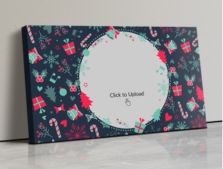 X-Mas Theme Landscape Photo Canvas Frame - 17x10 Size