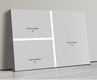 Photo Canvas Frames 17x12 - 3 Pic Upload Design