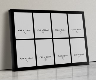Photo Canvas Frames 17x12 - 8 Pic Upload With Border Design